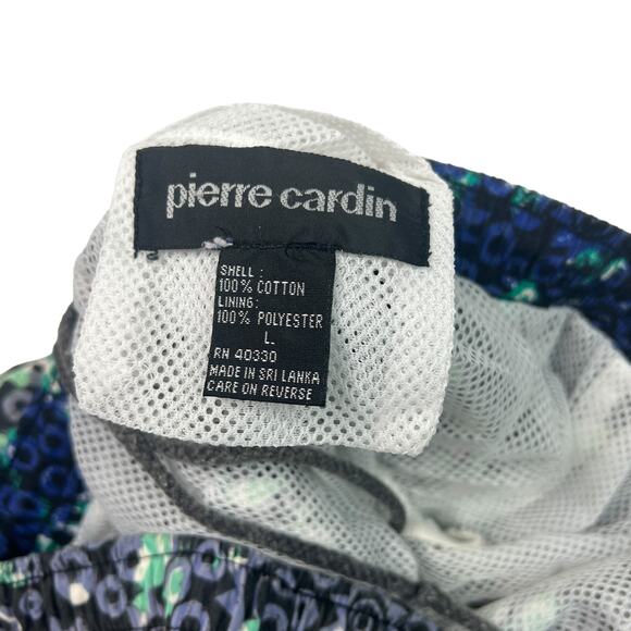 Pierre Cardin VTG Y2K Swim Trunks Shorts AOP 4" Inseam Mesh Liner Blue Large - Picture 6 of 6